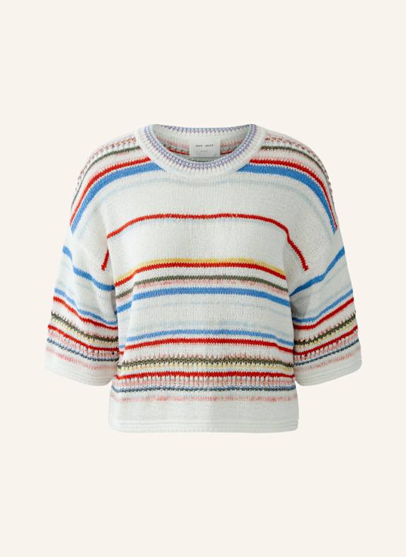 oui Pullover WEISS/ GELB