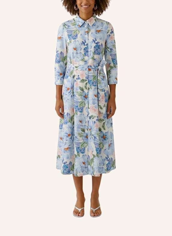 oui Hemdblusenkleid mit 3/4-Arm BLAU