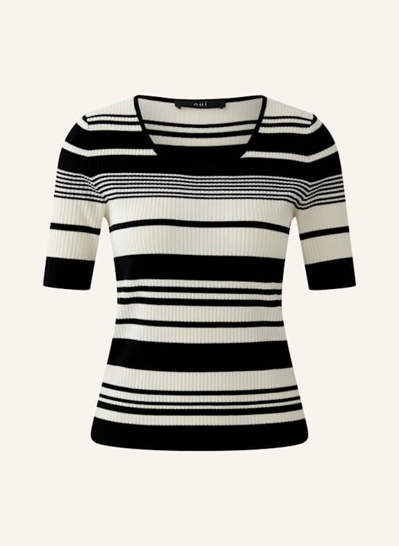 oui Pullover SCHWARZ/ WEISS