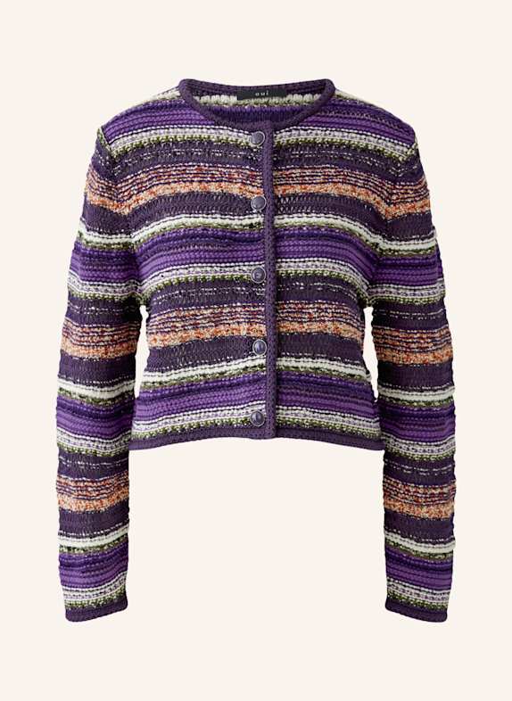 oui Strickjacke LILA/ BLAUGRAU