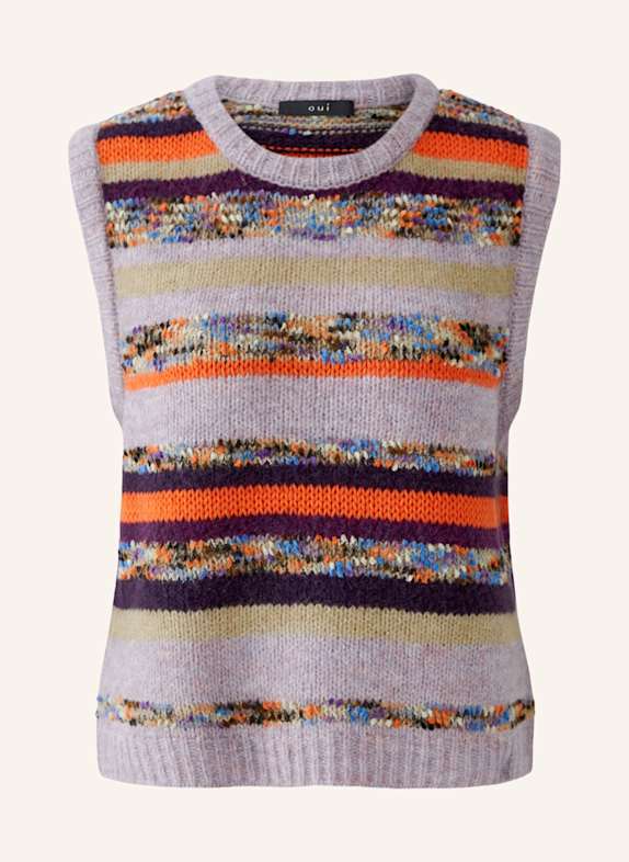 oui Pullover LILA/ BLAUGRAU