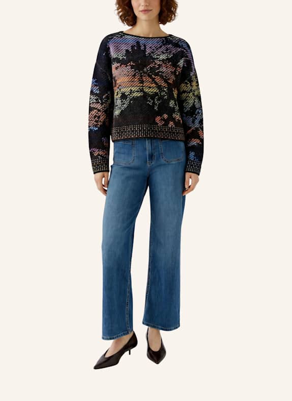 oui Pullover SCHWARZ