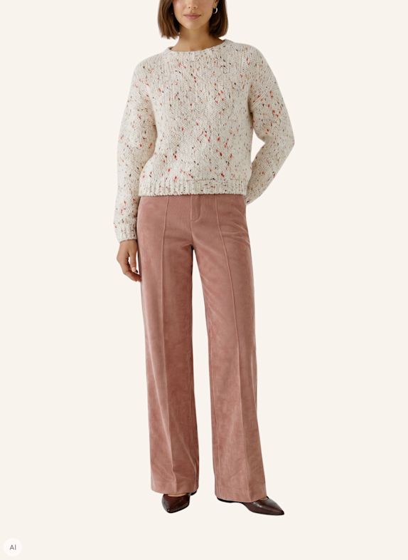 Oui corduroybroek ROZE