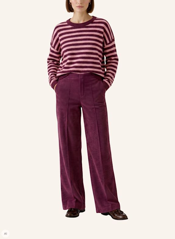 Oui corduroybroek ROOD