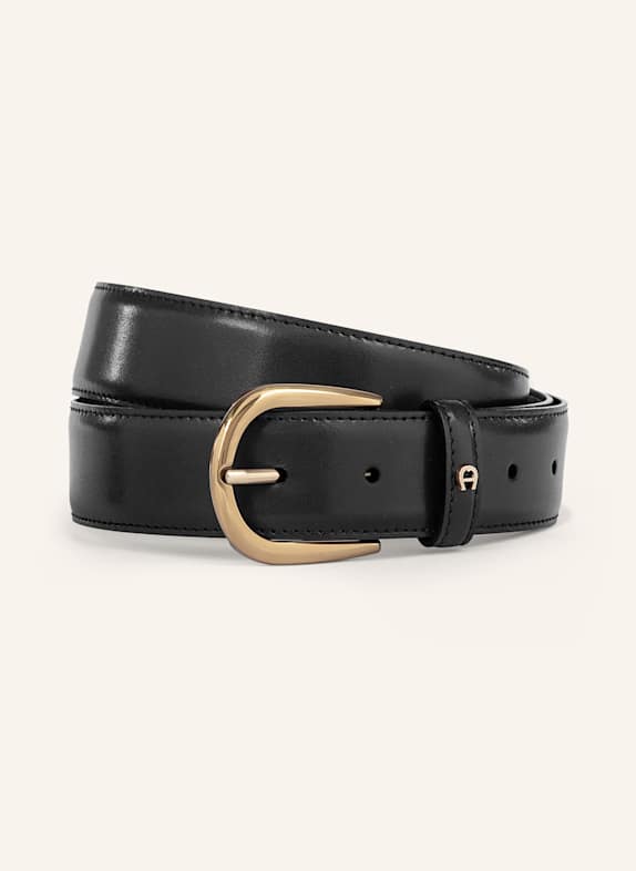 AIGNER Ledergürtel BUSINESS SCHWARZ
