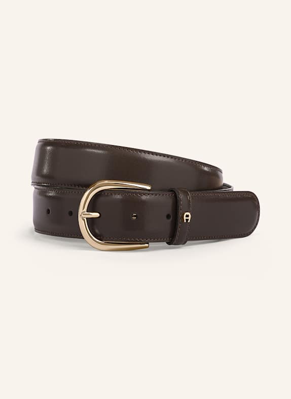 AIGNER Ledergürtel DUNKELBRAUN