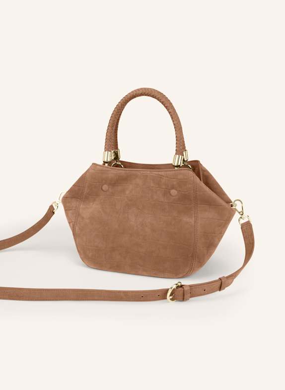 AIGNER Handtasche CARRE SOFT CROCO BRAUN
