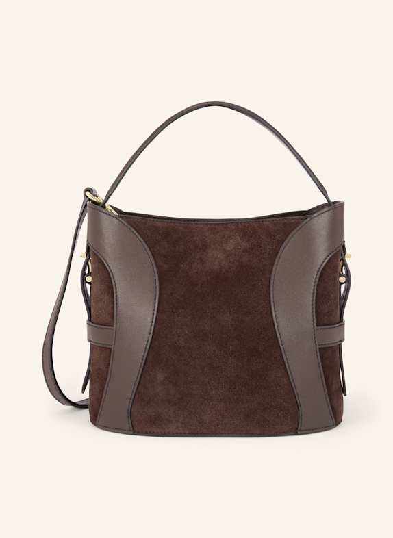 AIGNER Beuteltasche DEBORAH SUEDE BRAUN