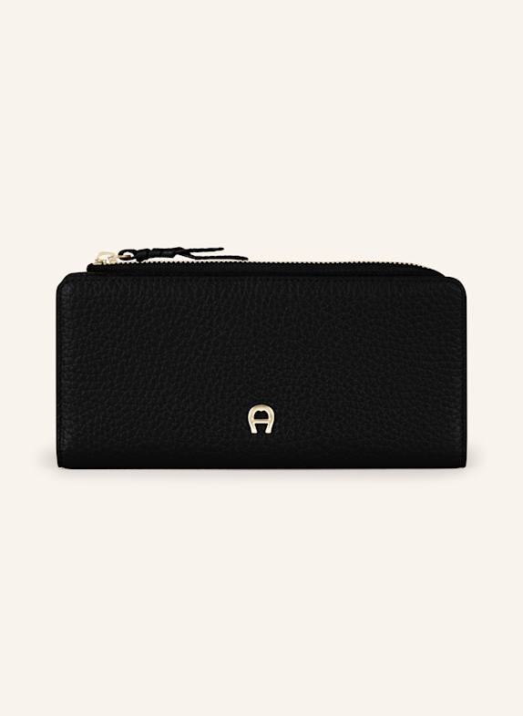 AIGNER Geldbörse CARRE SOFT SCHWARZ
