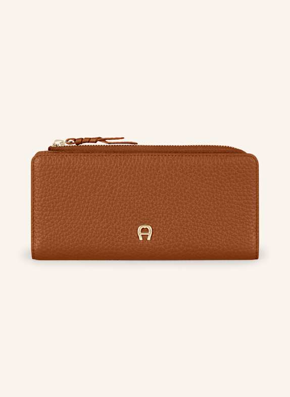 AIGNER Geldbörse CARRE SOFT COGNAC