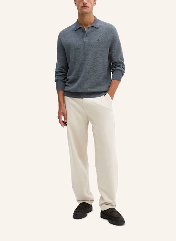 Marc O'Polo Strick-Poloshirt BLAU
