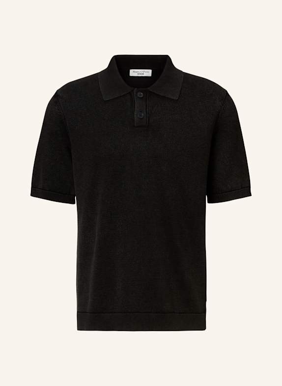 Marc O'Polo DENIM Strick-Poloshirt SCHWARZ