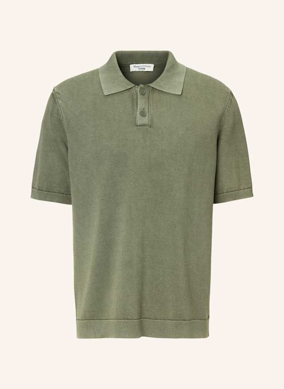 Marc O'Polo DENIM Strick-Poloshirt DUNKELGRÜN