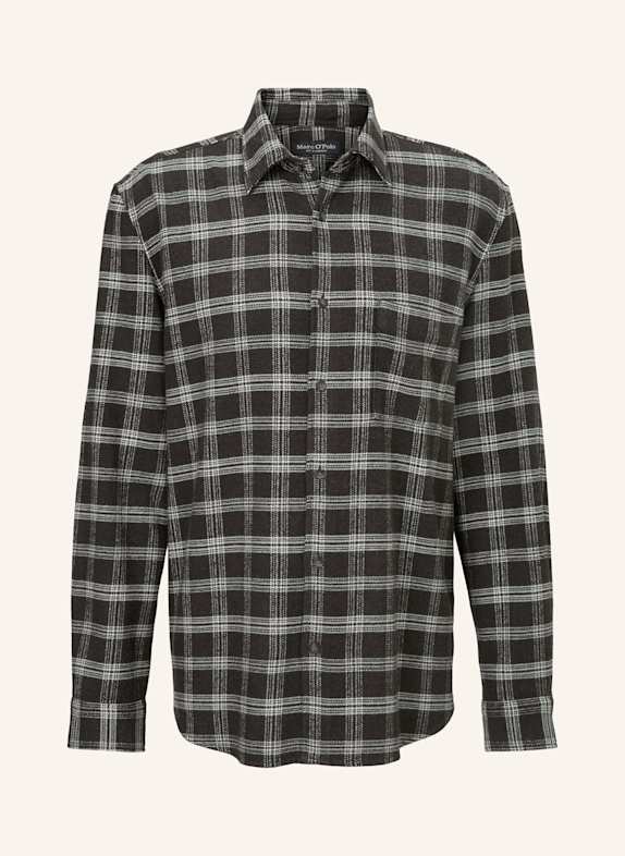 Marc O'Polo Flanellhemd Regular Fit SCHWARZ