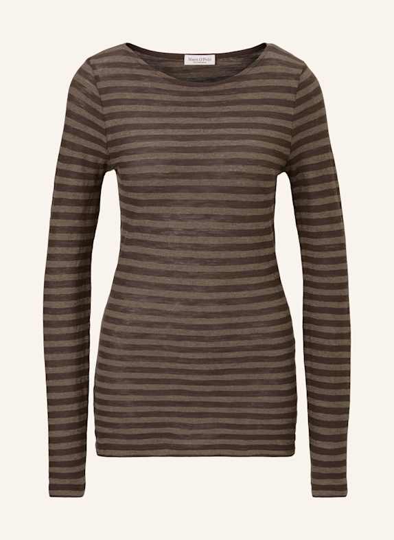 Marc O'Polo T-Shirt DUNKELBRAUN
