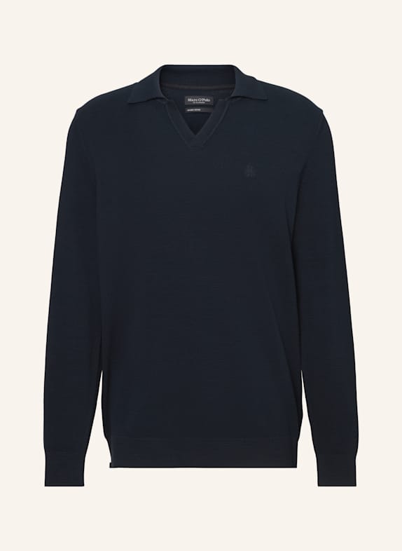 Marc O'Polo Strick-Poloshirt DUNKELBLAU
