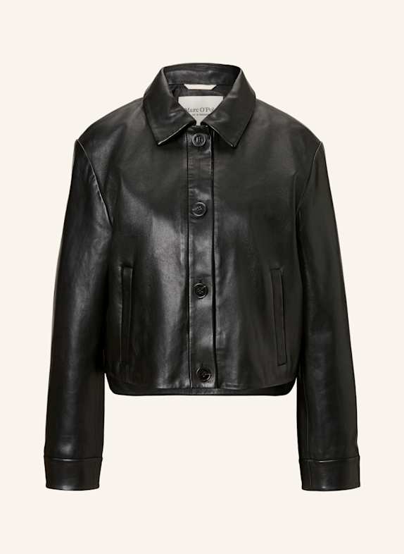Marc O'Polo Lederjacke SCHWARZ