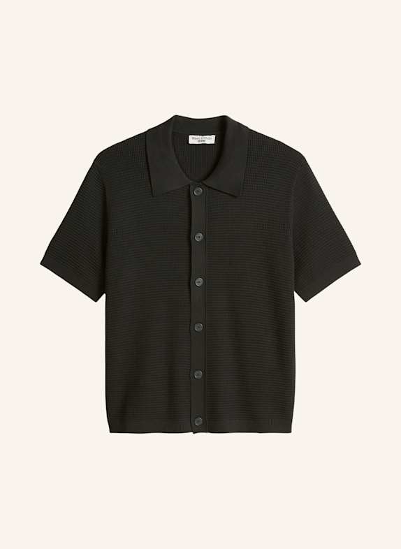 Marc O'Polo DENIM Strick Poloshirt DUNKELGRAU