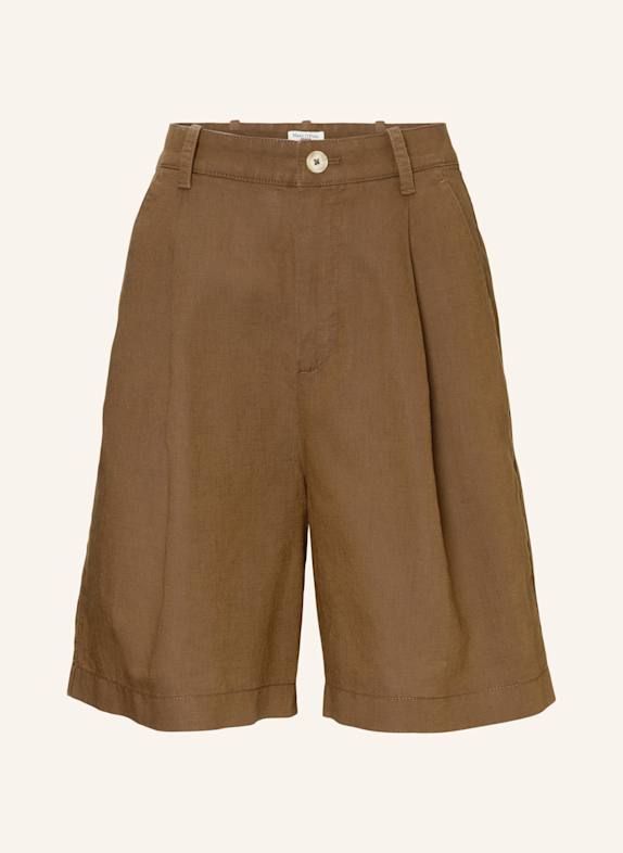 Marc O'Polo DENIM Bundfalten-Shorts BRAUN