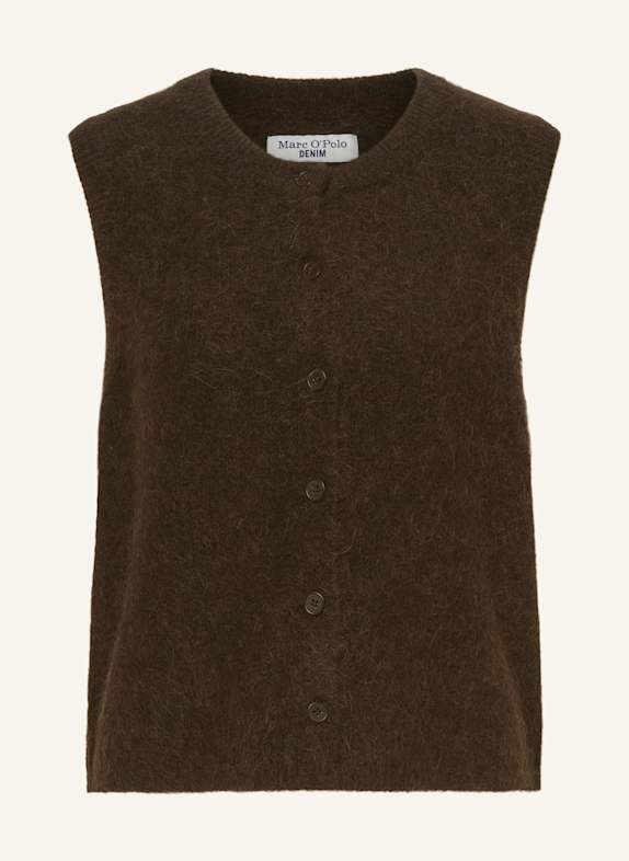 Marc O'Polo DENIM Ärmelloser Cardigan DUNKELBRAUN