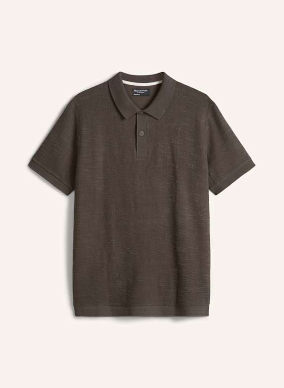 Marc O'Polo Poloshirt looose DUNKELBRAUN