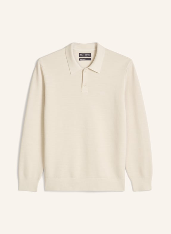 Marc O'Polo Strick-Poloshirt HELLGRAU