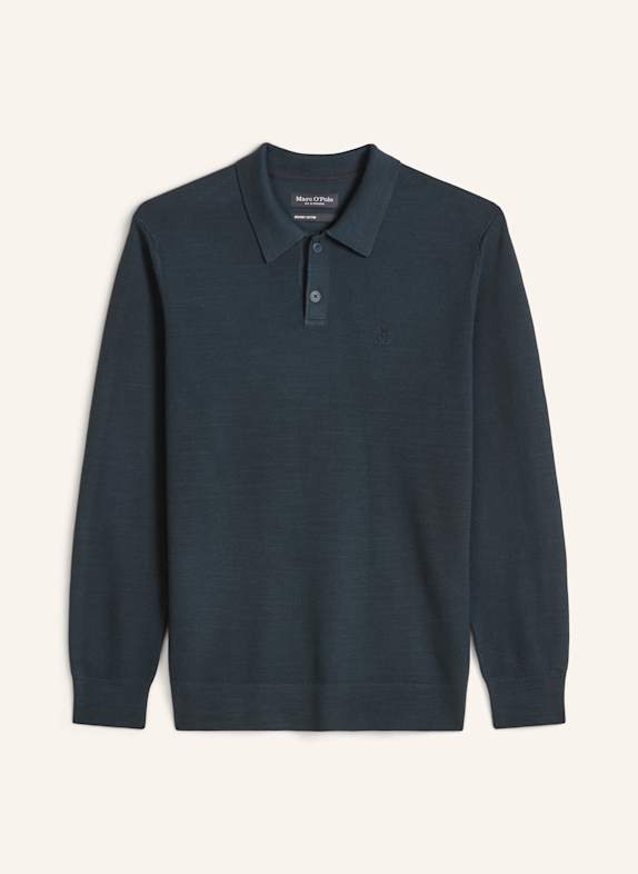 Marc O'Polo Strick-Poloshirt BLAU