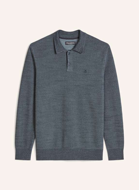 Marc O'Polo Strick-Poloshirt BLAU