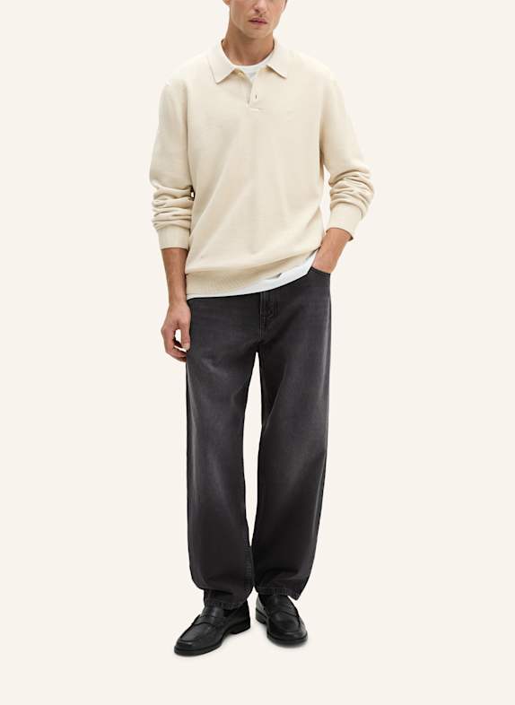 Marc O'Polo Strick-Poloshirt HELLGRAU