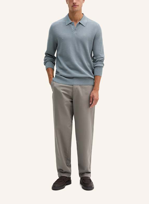 Marc O'Polo Strick-Poloshirt GRAU