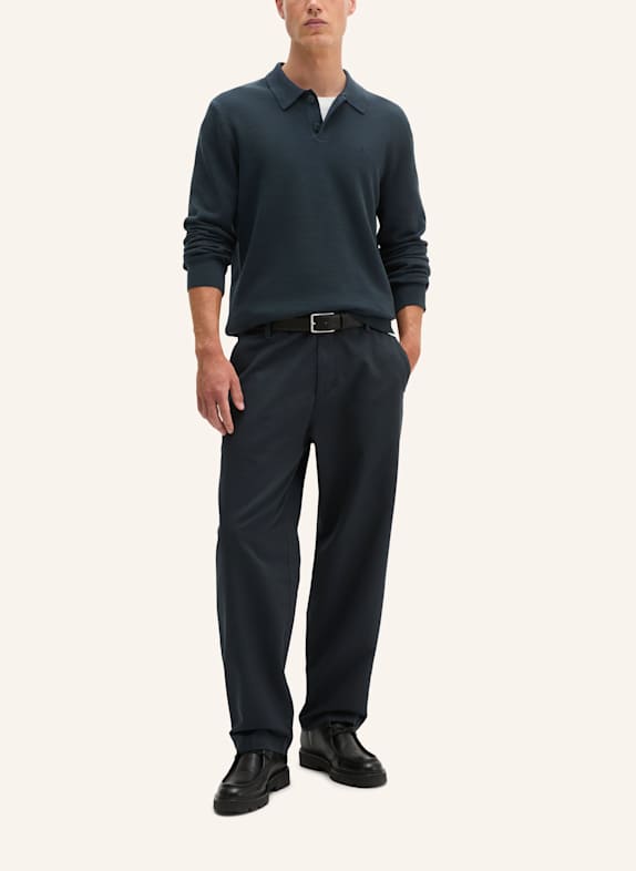 Marc O'Polo Strick-Poloshirt BLAU