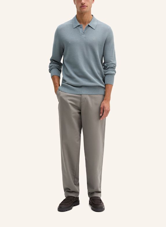 Marc O'Polo Strick-Poloshirt GRAU