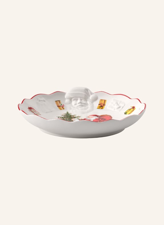 Villeroy & Boch Schale mit Santa Relief, Wunschzettel TOY'S FANTASY GELB/ GRÜN/ BLAU/ ROT