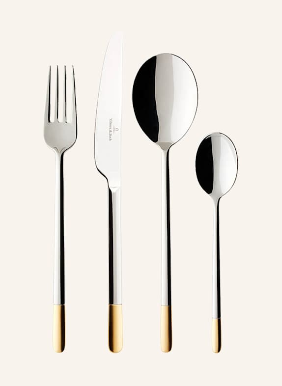 Villeroy & Boch Tafelbesteck 24tlg. ELLA TEILVERGOLDET SILBER