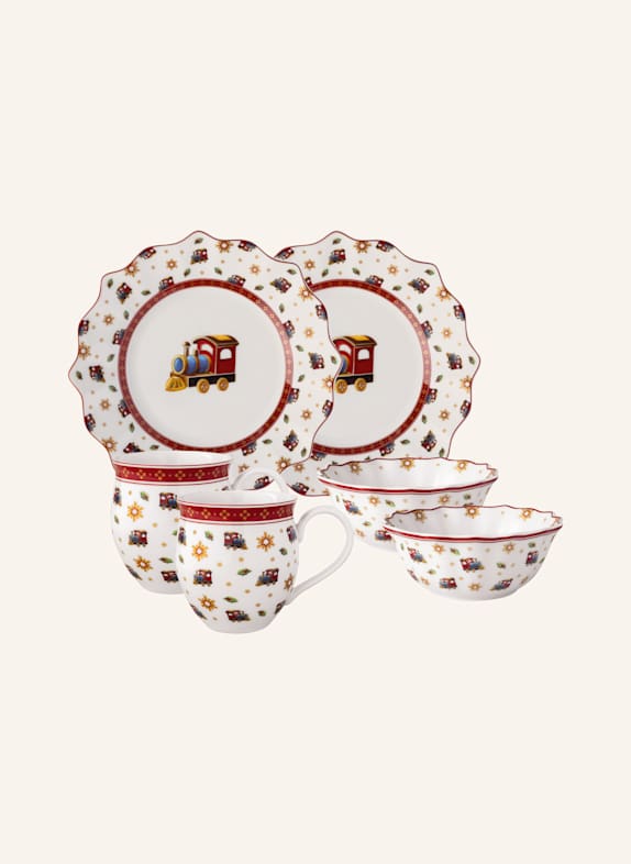 Villeroy & Boch Frühstücks-Set für 2 Lokomotive, 6tlg. TOY'S DELIGHT GELB/ GRÜN/ BLAU/ ROT