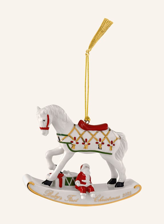 Villeroy & Boch Ornament Schaukelpferd 2025 CHRISTMAS CLASSICS GELB/ GRÜN/ BLAU/ ROT