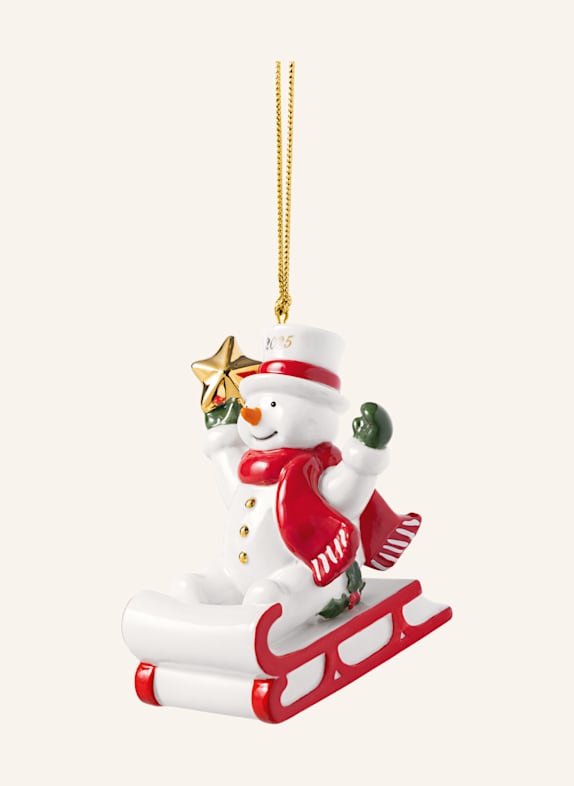 Villeroy & Boch Ornament Schneemann 2025 CHRISTMAS CLASSICS GELB/ GRÜN/ BLAU/ ROT
