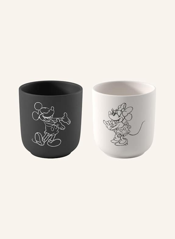 Villeroy & Boch Kaffeebecher, 2-teilig MANUFACTURE ROCK - MICKEY MOUSE SCHWARZ