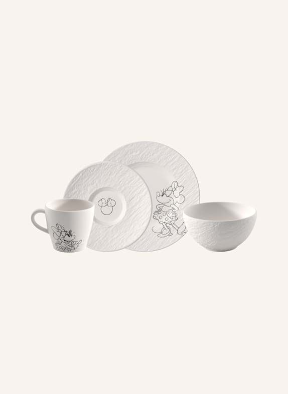 Villeroy & Boch Frühstücks-Set, 4-teilig MANUFACTURE ROCK BLANC - MICKEY MOUSE WEISS