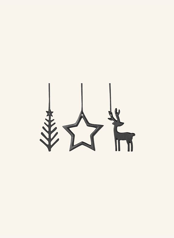 Villeroy & Boch Deko-Hänger, 3-teilig CHRISTMAS CHIC SCHWARZ