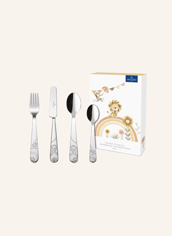 Villeroy & Boch Kinderbesteck, 4-teilig ROAR LIKE A LION SILBER