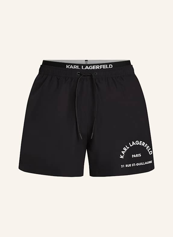 KARL LAGERFELD Badeshorts SCHWARZ