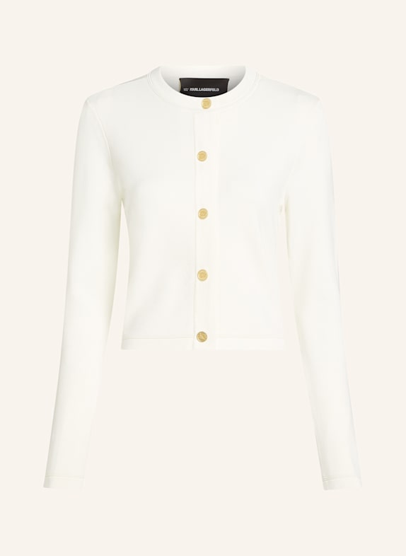 KARL LAGERFELD Strickjacke WEISS