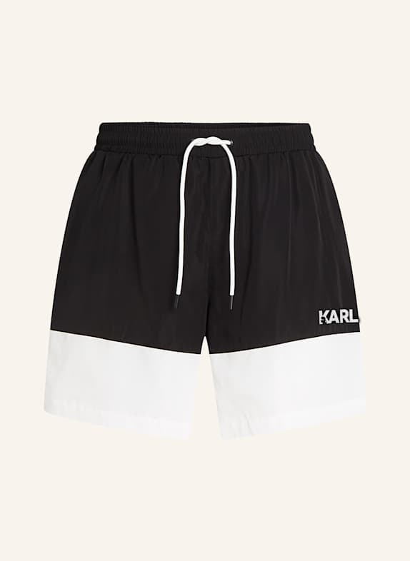 KARL LAGERFELD Badeshorts SCHWARZ