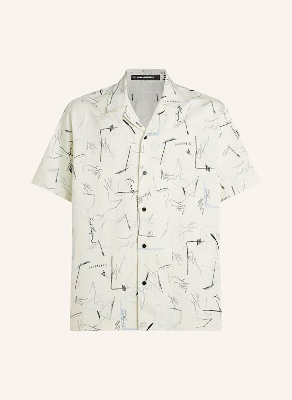 KARL LAGERFELD Hemd SCHWARZ/ BEIGE