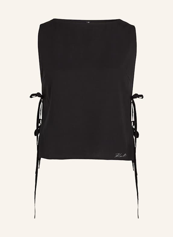 KARL LAGERFELD Strandbekleidung Top SCHWARZ
