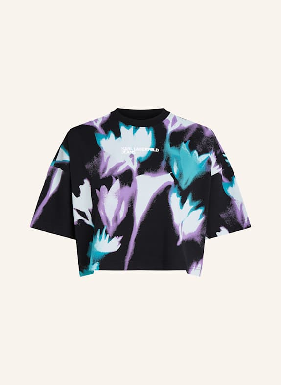 KARL LAGERFELD JEANS Top SCHWARZ/ LILA/ BLAU