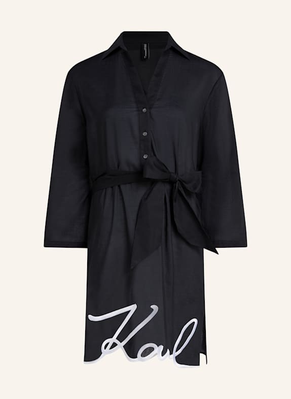 KARL LAGERFELD Strandkleid SCHWARZ