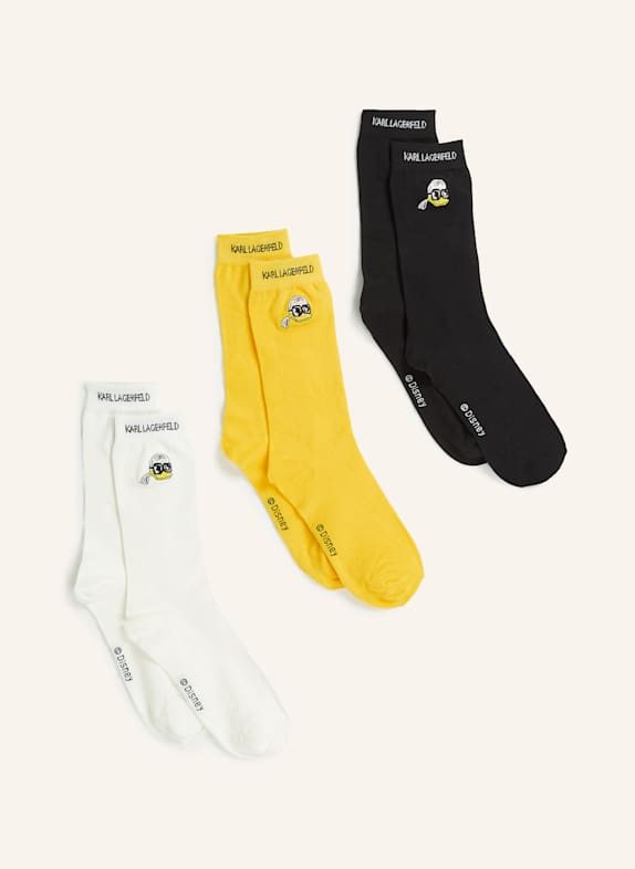 KARL LAGERFELD DISNEY X KL 3er-Pack Socken SCHWARZ