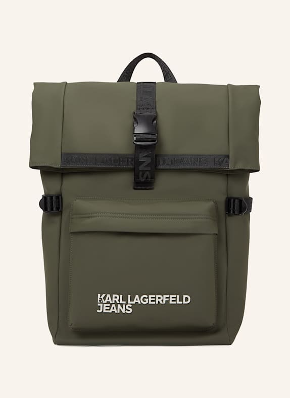 KARL LAGERFELD JEANS Rucksack DUNKELGRÜN